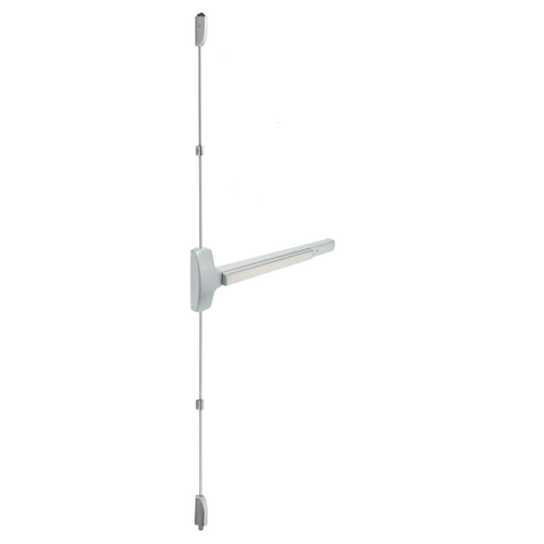 Falcon Lock 25V-EO-US26-36X96 SVR Surface Vertical Rod Exit Device, 36in, Hex Dogging, Grade 1, Chrome