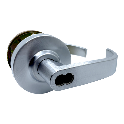 Arrow Lock RLX81BRR26D-IC-2 3/4 BS Entry Clutched Broadway Lever, SFIC Less Core, 2-3/4in Backset, Satin Chrome