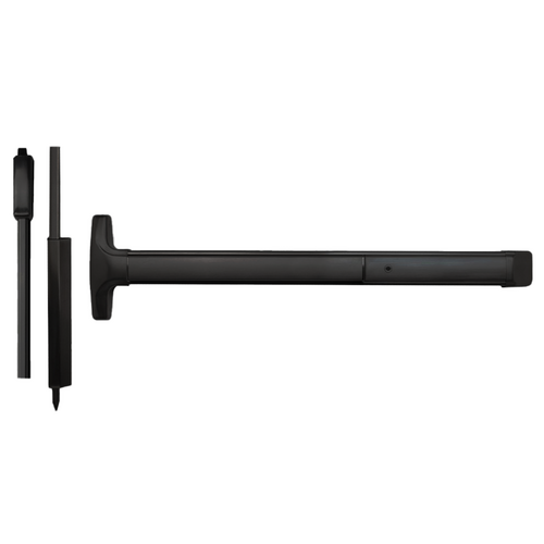 Detex H50-693-48X84 Advantex Wind Rated Narrow Stile SVR Vertical Rods Exit Device 48in x 84in Black