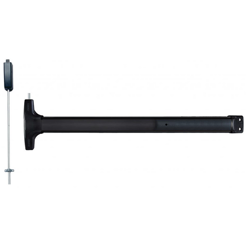 Detex V51NS-711-36X84 Value Series SVR Surface Vertical Rods Exit Device, Top Rod Only, 36in x 84in