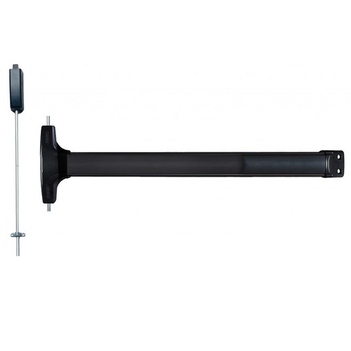 Detex V51-LD-711-36X84 Value Series SVR Surface Vertical Rods Exit Device, Top Rod Only, 36in x 84in