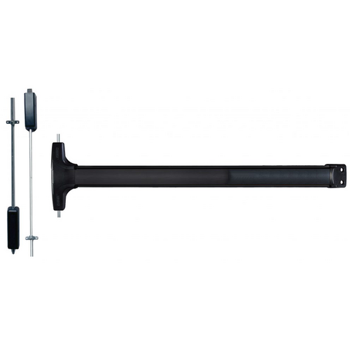 Detex V50NS-LD-711-36X84 Value Series Narrow Stile SVR Surface Vertical Rods Exit Device, 36in x 84in