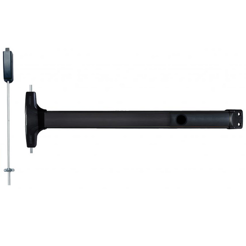 Detex HV51-CD-711-36X84 Value Series Wind Rated Cylinder Dogging SVR Vertical Rods Exit Device 36in x 84in