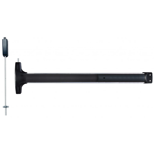 Detex V51NS-628-36X84 Value Series SVR Surface Vertical Rods Exit Device, Top Rod Only, 36in x 84in