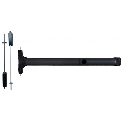 Detex V50NS-CD-711-36X84 Value Series Cylinder Dogging, Narrow Stile SVR Exit Device, 36in x 84in, Grade 1
