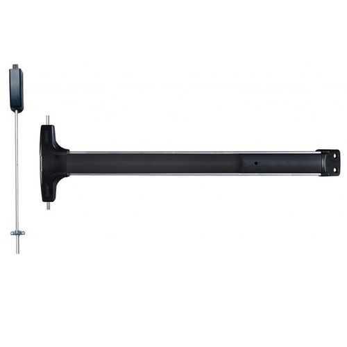 Detex HV51-628-36X84 Value Series Wind Rated SVR Surface Vertical Rods Exit Device Top Rod 36in x 84in