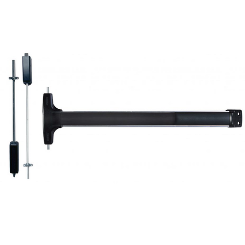Detex HV50-LD-628-48X84 Value Series Wind Rated SVR Surface Vertical Rods Exit Device 48in x 84in Grade 1