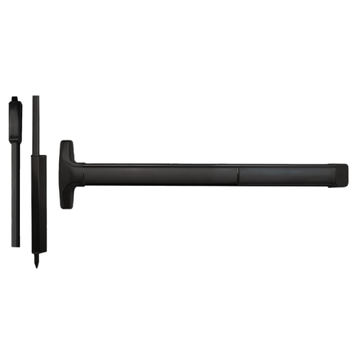 Detex H50-LD-693-36X84 Advantex Wind Rated, Less Dogging, Narrow Stile SVR Vertical Rods Exit Device, 36in x 84in, Grade 1, Black Painted