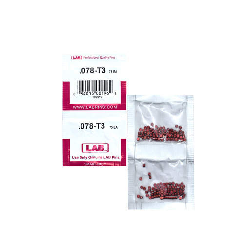 LAB 078T .078 Top Pin, Color-Coded Brass Alloy, .115