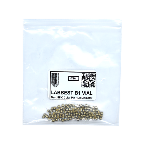 LAB BEST B1 VIAL 1B Universal SFIC Bottom Pins, Size .122, Color-Coded Nickel Silver, 100 Pins