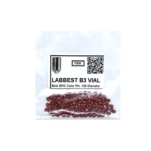 LAB BEST B3 VIAL 3B Universal SFIC Bottom Pins, Size .147, Nickel Silver, 100 Pins Vial