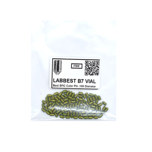 LAB BEST B7 VIAL 7B Universal SFIC Bottom Pins, Size .197, Nickel Silver, Vial of 100 Pins