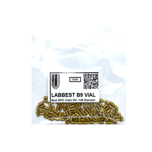 LAB BEST B9 VIAL 9B Universal SFIC Bottom Pins, .222 Size, Nickel Silver, 100 Pins Vial