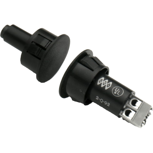 GRI 8080-T-BL 3/4in Recessed Magnetic Contact Switch Set, 1/2in Gap, Closed Loop, Black