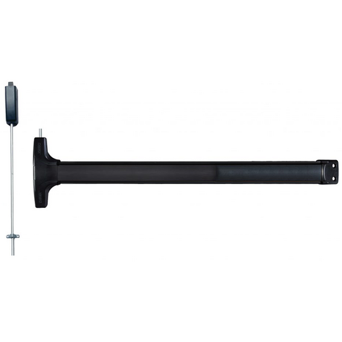 Detex FV51NS-LD-711-36X84 Value Series Fire Rated Narrow Stile SVR Vertical Rods Exit Device 36in x 84in