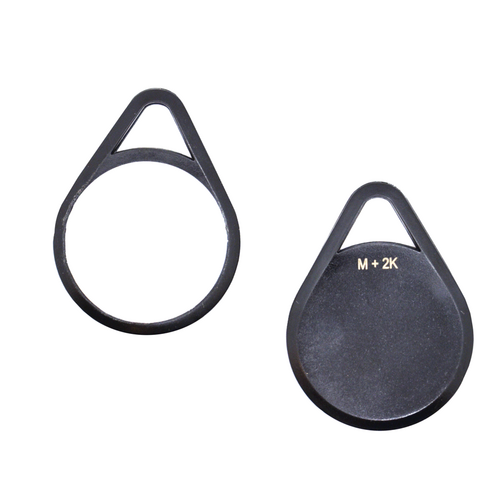 Dormakaba 12640-P24-BK Mifare Plus RFID Fob, 2K Memory, Black Finish