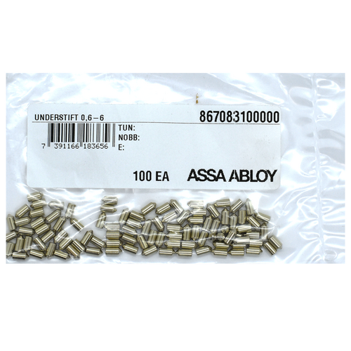 Assa Abloy 867083 Bottom Pin 6 100/Bag