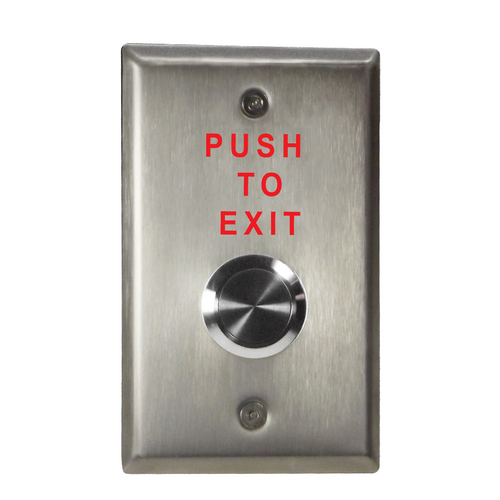 Dortronics WR5276-HD29-E1 3/4in Round Stainless Entry Button, Weather Resistant, Momentary, Double Pole