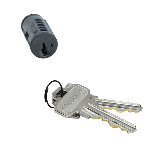 Kwikset 85172-003 (SILVER) SC1 SmartKey Cylinder for Knob/Lever, Half Round Chassis, Satin Nickel