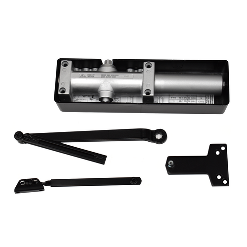 Norton 7500-SN-693 ADA Surface Door Closer, Adjustable Sizes 1-6, Non-Hold Open, Grade 1, Black