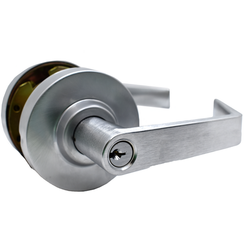 Arrow Lock QL82SR26D-CS-LE-EU 11-30 VDC Electrified FSE Fail Secure Storeroom Sierra Lever, Schlage C, Grade 1, Satin Chrome