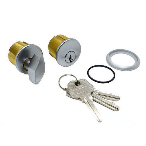 Rockwood DR-LOCK-CYL/TT.28 Thumb Turn Mortise Cylinder 1in, 628/US28 Satin Aluminum