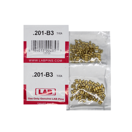 LAB 201B .201 Brass Bottom Pin, Color-Coded, .115
