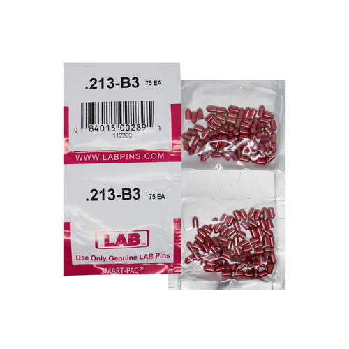 LAB 213B .213 Color-Coded Bottom Pin, Brass Alloy, .115 Dia, Crown .003, Smart Pack 150
