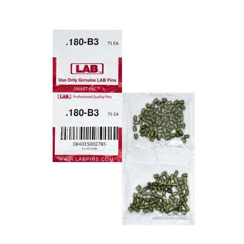 LAB 180B .180 Brass Bottom Pin, Color-Coded, .115