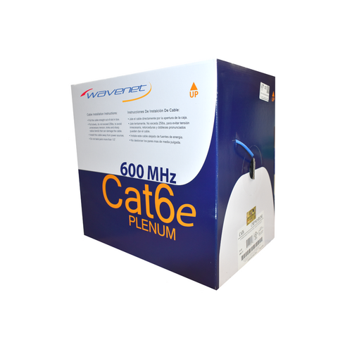 Remee CAT6E-600-PLEN-1000-SPLINE-WHITE Cat6e 600MHz 4 Twisted Pairs, 23 AWG, Unshielded Plenum, White 1000ft Box