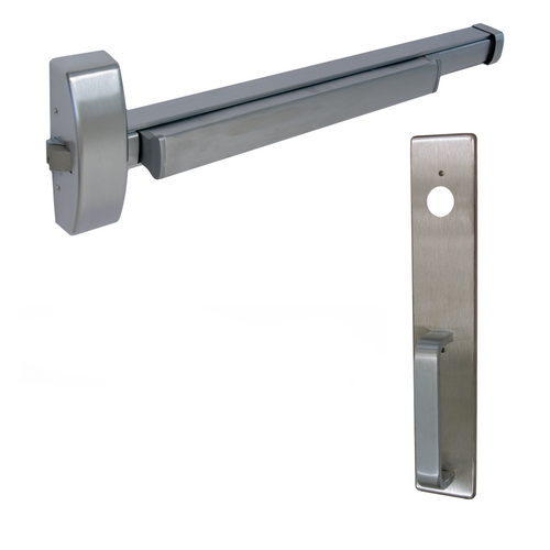 PHI FL2103-1703A-630-36 Fire Rated Rim Exit Device, Nightlatch Trim, 36in, Grade 1, Stainless Steel