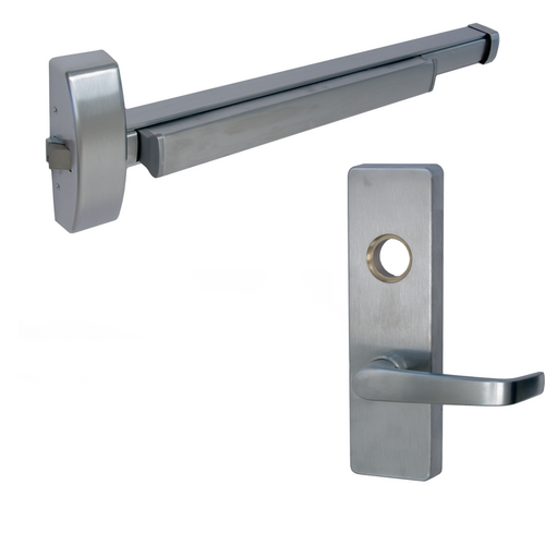 PHI FL2103-4903A-LHR-630-36 Fire Rated Rim Exit Device, Nightlatch Lever Trim, Left Hand, 36in, Grade 1