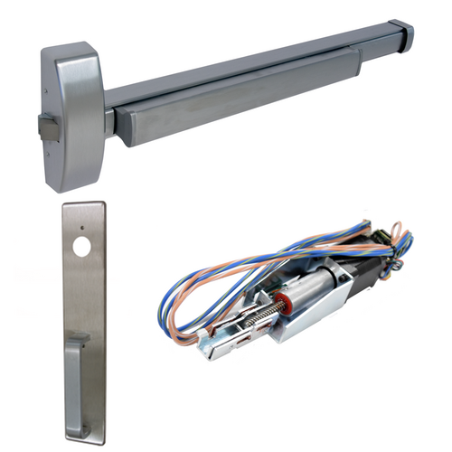 PHI MLR-2103-1703A-630-36 KIT - Electric Rim Exit Device, Motorized Latch, Nightlatch Trim, 36in, Grade 1