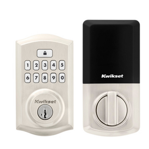 Kwikset 9260-TRL-15-RBP-RCALFD-SMT Smartcode Electronic Deadbolt, KW1 SmartKey, Satin Nickel, Clear Pack