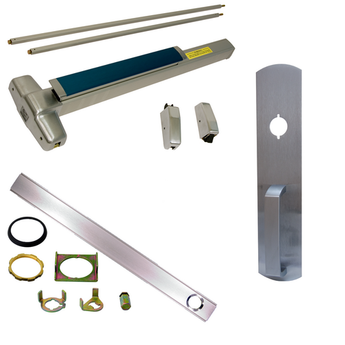 Von Duprin CD-9827TP-626-36 CD Cylinder Dogging SVR Smooth Exit Device, 36x84, Grade 1, Satin Chrome