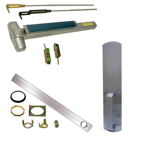 Von Duprin CD-9847DT-626-36 CVR Concealed Vertical Rod Exit Device Kit with 990DT Dummy Trim, Satin Chrome