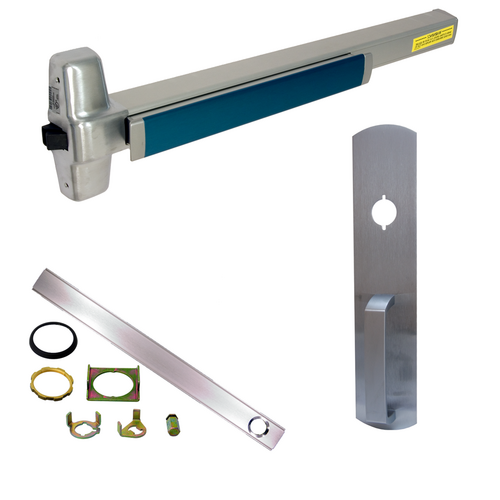 Von Duprin CD-98NL-626-36 Cylinder Dogging Rim Exit Device 990NL Nightlatch Trim, 36in, Satin Chrome