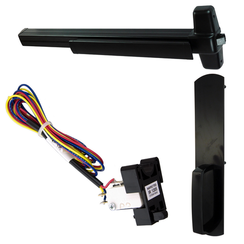 Von Duprin RX-99DT-711-48 KIT - RX Rim Exit Device with 990DT Dummy Trim, 48in, Hex Dogging, Flat Black