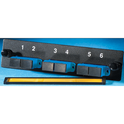 Ortronics OFP-SCD06AC Q-Series Pre Loaded 6 Fiber SC-Duplex Single-Mode Adapter Panel, Aqua