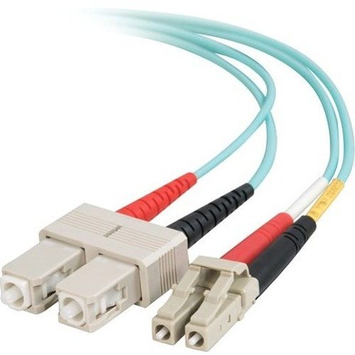 Ortronics 852-L42-009 3m LC to SC OM3 Fiber Optic Duplex Jumper Cable, 10GB, Aqua