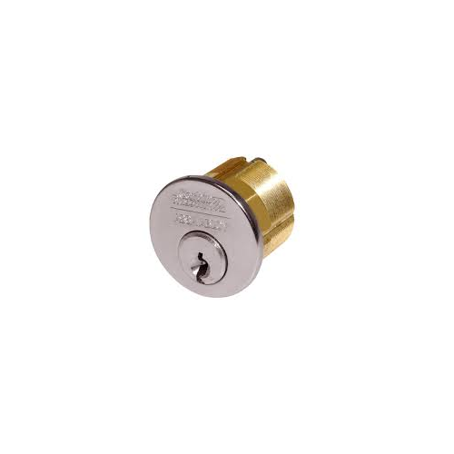 Corbin Russwin CR1000 118 A01 6 630 60 0BIT KB10 2 1-1/8in Mortise Cylinder 6-Pin Clover Cam, 60 Keyway, Satin Stainless Steel