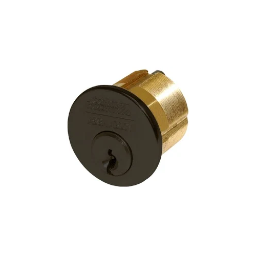 Corbin Russwin CR1000 118 A02 6 613E L4 0BIT KB10 2 1-1/8in Mortise Cylinder 6-Pin Straight Cam, Dark Oxidized Satin Bronze