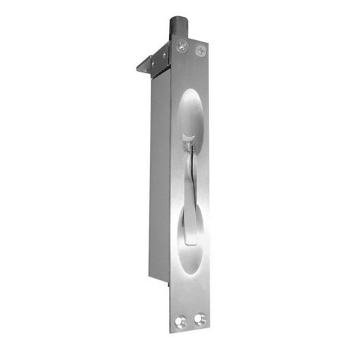 ABH 1857S Manual Flush Bolt, Wood Door Application, Single Top or Bottom, Satin Stainless Steel