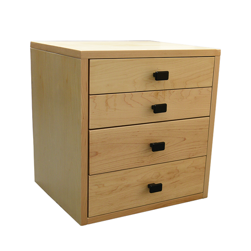 Amsec 1335491 4 Drawer Storage Cabinet, Maple, Retro-Fit 16.5 x 15.87 x 14, 37lbs