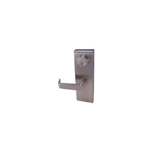 Design Hardware LE-08 32D Grade 1 Entry Lever Escutcheon Trim with Mortise Cylinder, Satin Stainless Steel