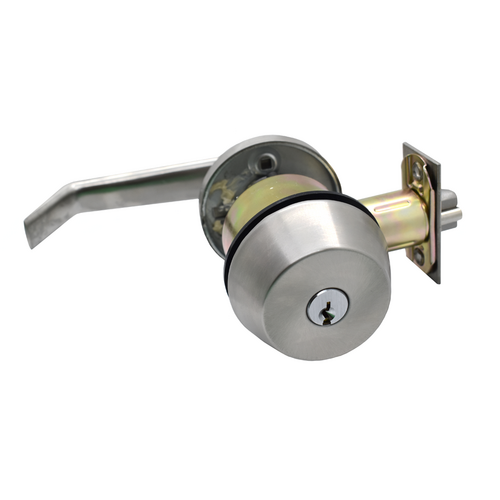 Marks Hardware 145KL/32D-E11 Single Cylinder Gate Lock, Marks C Keyway, 6 Pin, 2-3/8in Backset, Stainless Steel