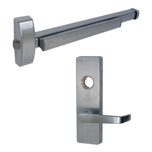 PHI FL2108-V4908A-RHR-630-36 Fire Rated Rim Exit Device, Key Lock, Vandal Resistant Lever, 36in, Grade 1