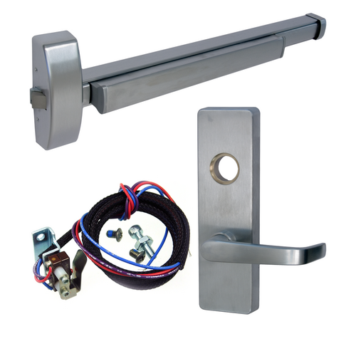 PHI TS-2108-V4908A-LHR-630-36 Rim Exit Device Touchbar Switch, Vandal Resistant Lever, Left Hand, 36in, Grade 1