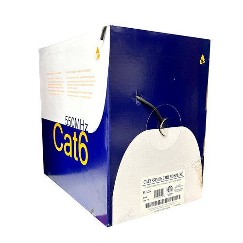 Remee CAT5E-350-PLEN-1000-BLACK Cat5e 350MHz 4 Twisted Pairs 24 AWG Unshielded Plenum Jacket 1000ft Box