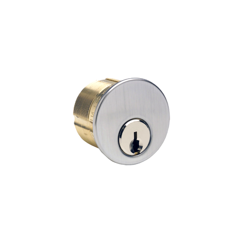 GMS M112SC26D-ATA2 Mortise Cylinder 1.5in 5-Pin Schlage C, Adams Rite/Yale Cam, Satin Chrome